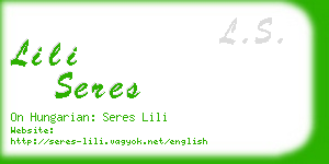 lili seres business card